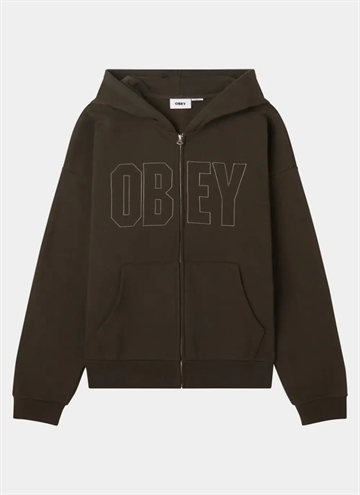 Obey Digable Extra Tung Ziphættetröja